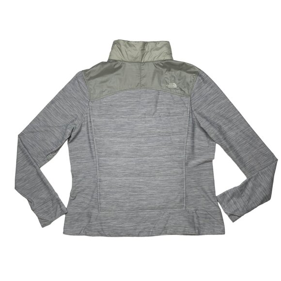 The North Face Pseudio Puffer Jacket XL Gray Thumb Holes Zip Up Hiking NF00CC9L - Picture 12 of 13